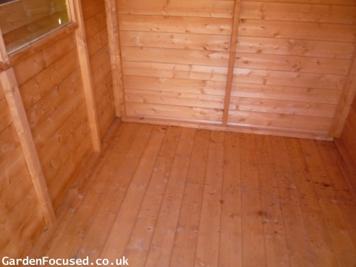Tongue and groove flooring of Albany sheds