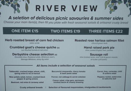 River View cafe menu and prices